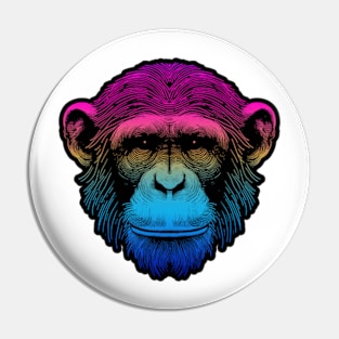 Chimp Out Sketch RGB Pin