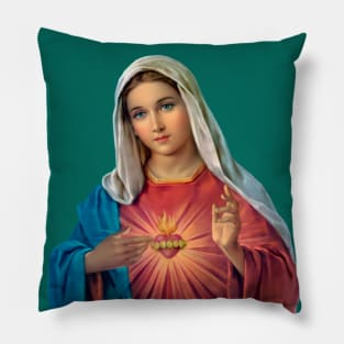 Immaculate Heart of Mary (transparent background design) Pillow