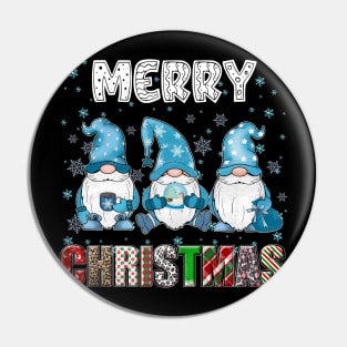 Merry Christmas Gnome Family Funny Xmas Tree Women Men Kids Pin