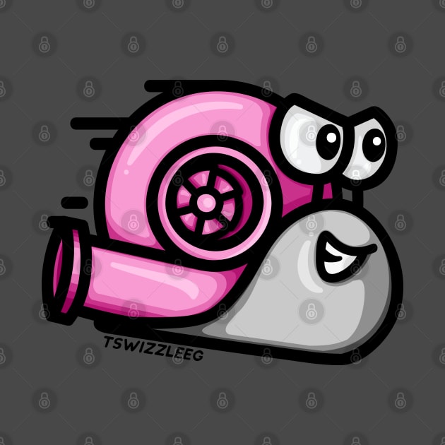 Turbo Snail - Gray/Pink by hoddynoddy