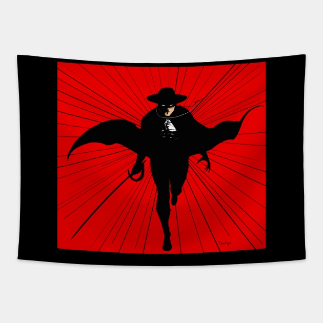 Zorro Speed Tapestry by DougSQ