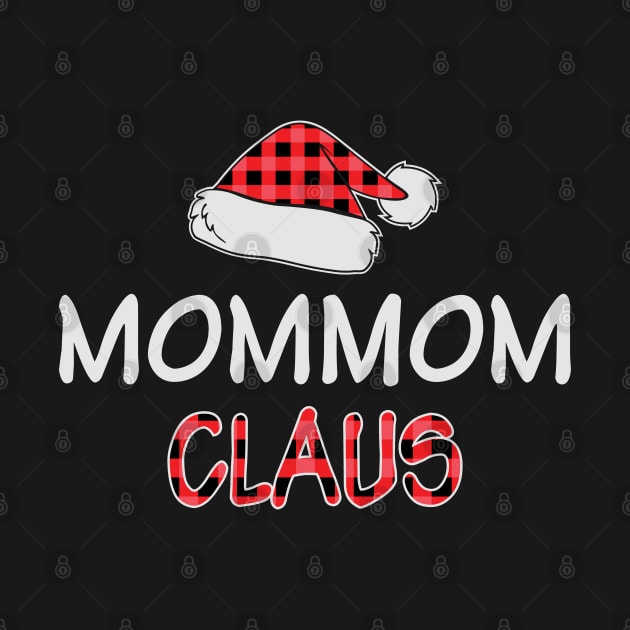 Red Plaid MomMom Claus Santa Hat Matching Family Christmas Gift by BadDesignCo