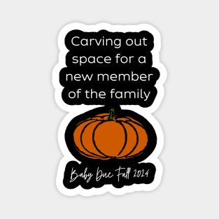 Pumpkin Baby Announcement (White Fall 2024) Magnet