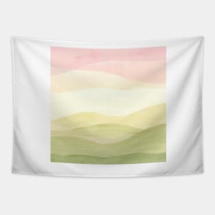 Abstract pink and green landscape 2 Tapestry