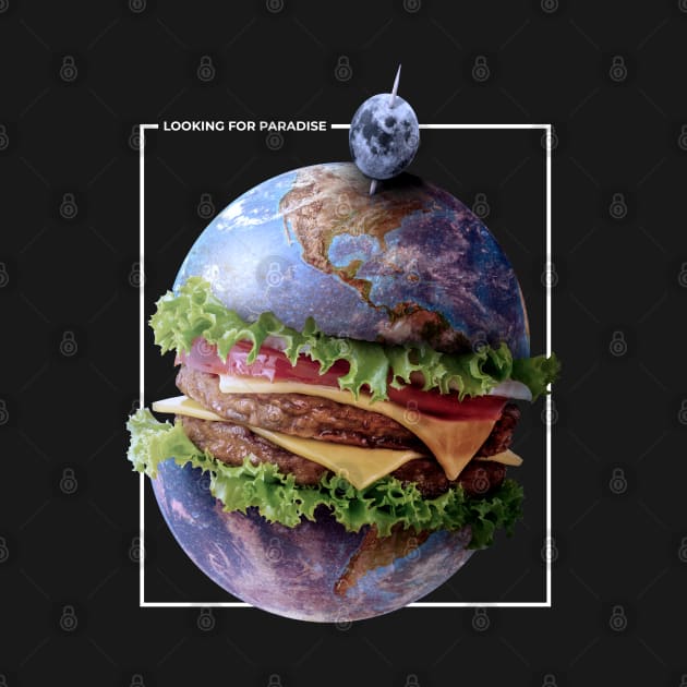 Planet earth hamburger food by madeinchorley