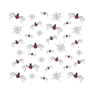 Pattern with spiders and web T-Shirt