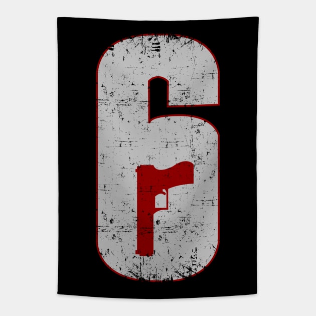 r6 logo fan art Tapestry by vlada123