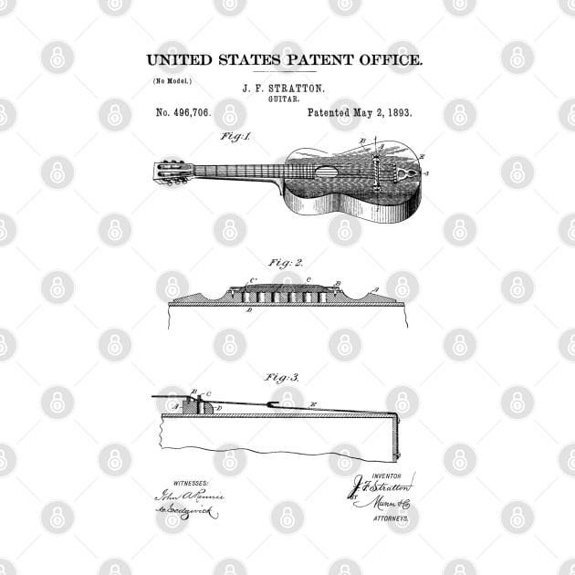 Stratton Acoustic Guitar Patent Black by Luve