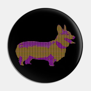 Cute little Corgi - Typography Artwork Pin