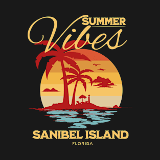 Sanibel Island Beach Florida Summer Vacation Vibes Sunset T-Shirt