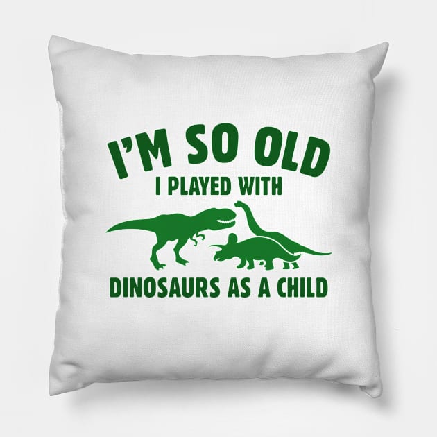 Played With Dinosaurs Pillow by VectorPlanet