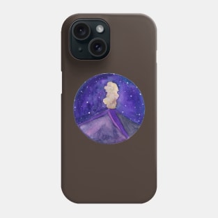 Milky Way galaxy and Volcano Phone Case