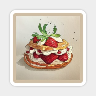 Strawberry Cake Magnet