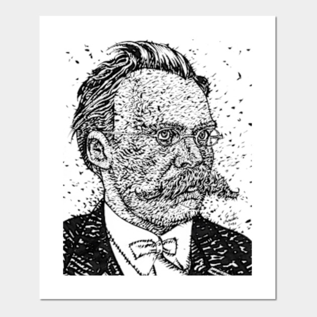Friedrich Nietzsche Ink Portrait Nietzsche Posters And Art Prints Teepublic