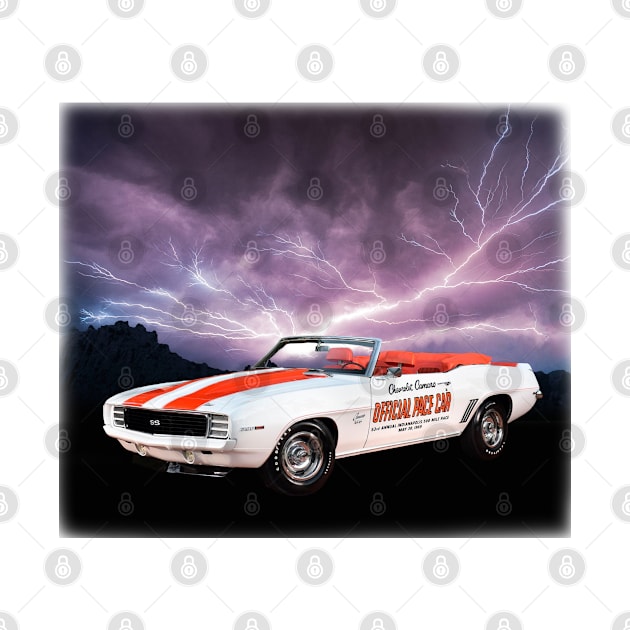 1969 Camaro Pace Car in our lightning series on front and back by Permages LLC