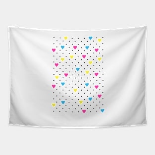 Pin Point Hearts CMYK Tapestry