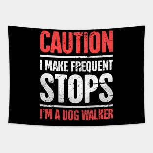 Funny Dog Walking Gift For Dog Walker Tapestry