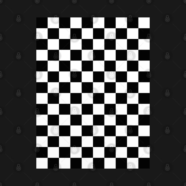 Black and White Checkered Pattern by Velvet Earth