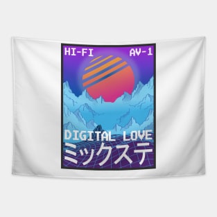 Vaporwave Aesthetic Style 80s Synthwave Retro Tapestry