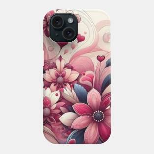 Abstract Flowers Phone Case