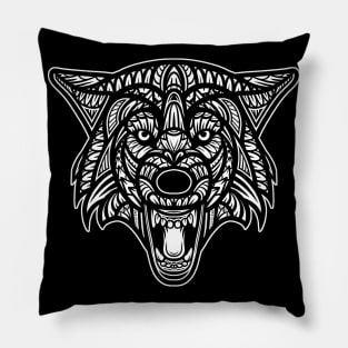 Wolf Tribal Pillow