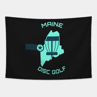Maine Disc Golf - Light Green Shape Tapestry