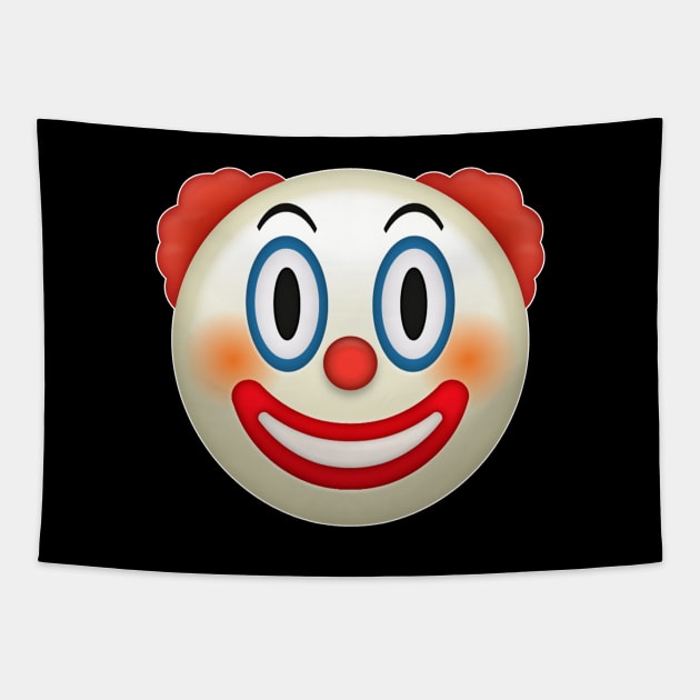 Clown Face Emoji Tapestry by TextTees