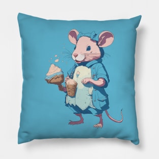 Cute Rat With Ice Cream Pillow