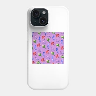 Inazuma Flowers Print (Violet) Phone Case