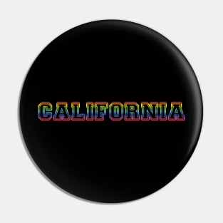 California Pride Rainbow Black Pin