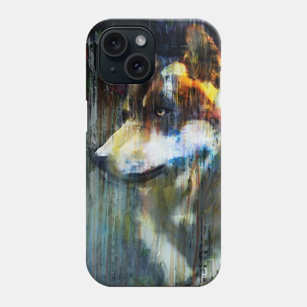 Abstract Wolf Portrait Phone Case by Marian Voicu