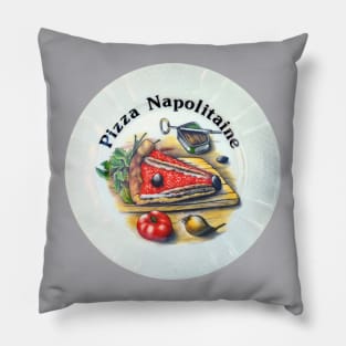 Pizza Napolitaine,  a dinner plate of delicious foods Pillow