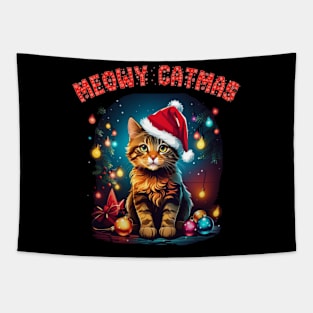 Meowy Catmas Tapestry