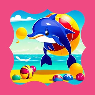 Happy dolphin playing T-Shirt