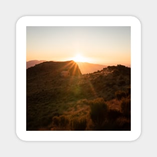 Orange Mountain Cabin During Beautiful Sunset Magnet