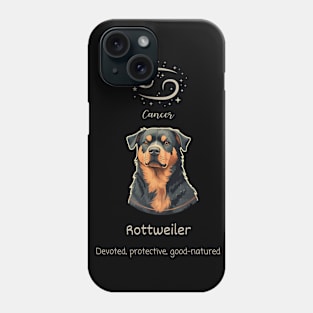 Cancer: Rottweiler - Zodiac Tarot Card Phone Case