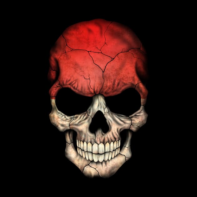 Indonesian Flag Skull by jeffbartels