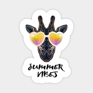 Summer Vibes Giraffe Magnet