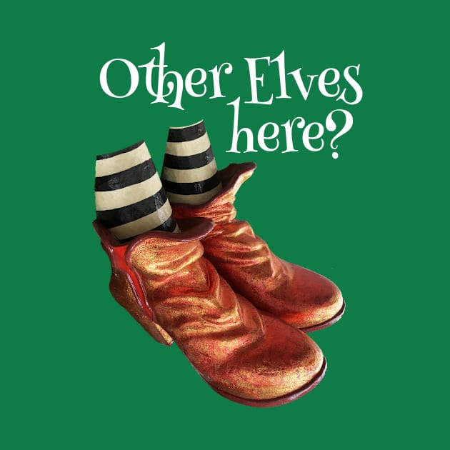 Funny Santa Claus Other Elves here? Golden Boots Gift by peter2art