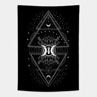 Triple Moon Goddess | Pagan Symbol Tapestry