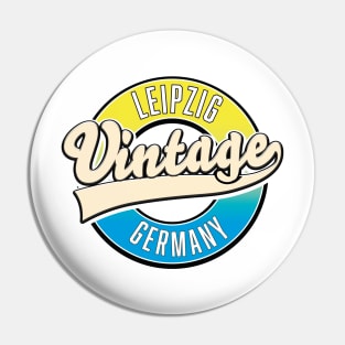 Leipzig vintage style logo Pin