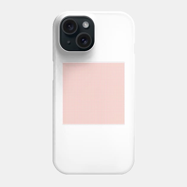 Blush Pink and White Gingham Check Phone Case by sorbetedelimon