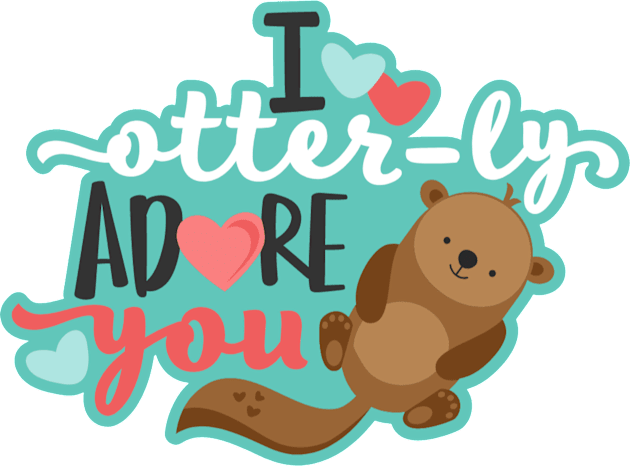 I Otter-ly Adore you! Kids T-Shirt by KarmicKal