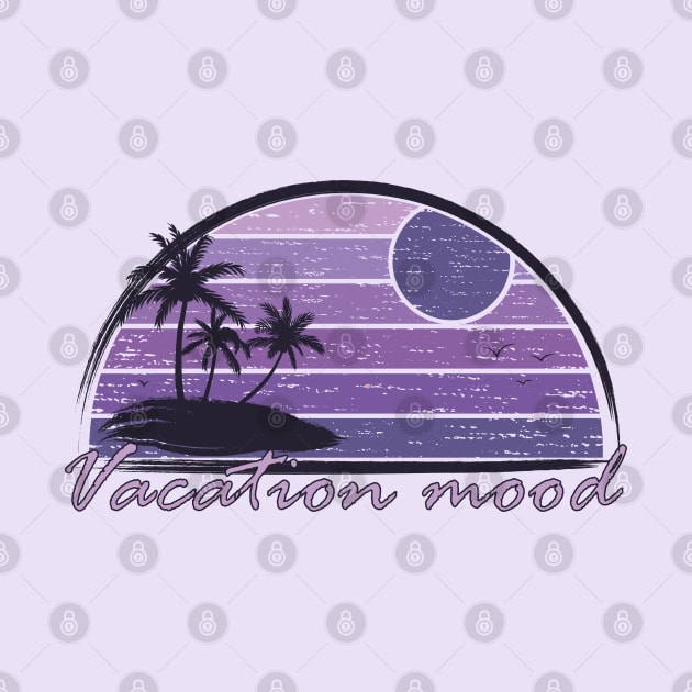 Vintage tropical vacation mood in purple by ArtfulTat
