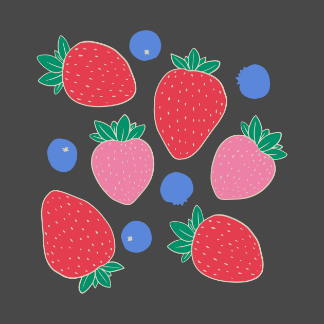 Strawberries and Blueberries by Jacqueline Hurd
