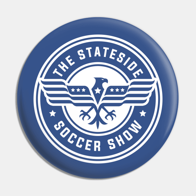 The Stateside Soccer Show White Logo Pin by 14301 Productions