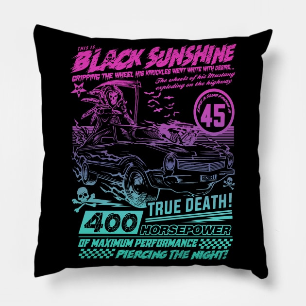 "BLACK SUNSHINE" MIAMI Pillow by joeyjamesartworx