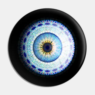 Blue Ceramic  Eyeball Jewel Pin