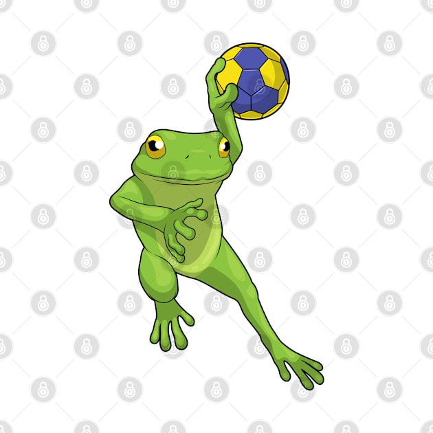 Frog Handball player Handball by Markus Schnabel