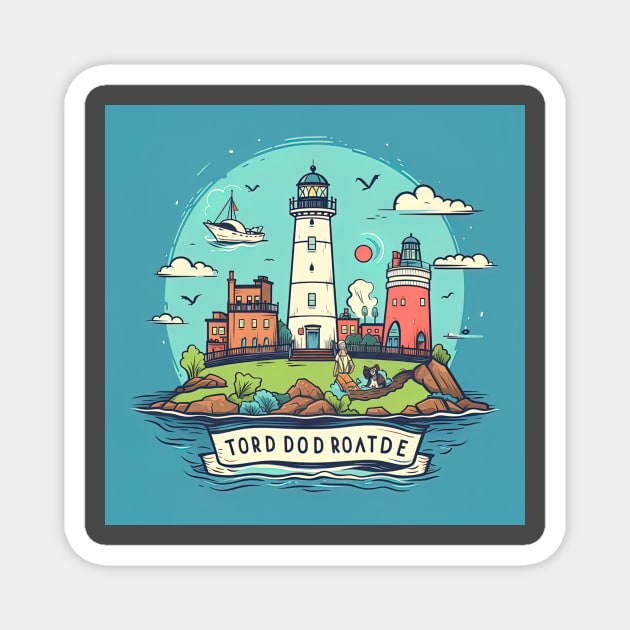 Rhode Island Magnet by ComicsFactory